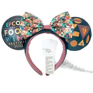 Disney Parks Epcot Food and Wine Festival Faux Leather Snacks Ear Headband NWT